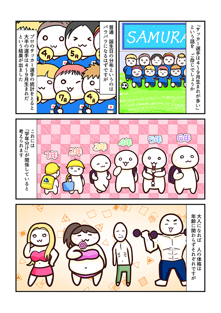 サッカー選手に冬生まれはいない！？思いこみの心理学〜心療内科マンガ