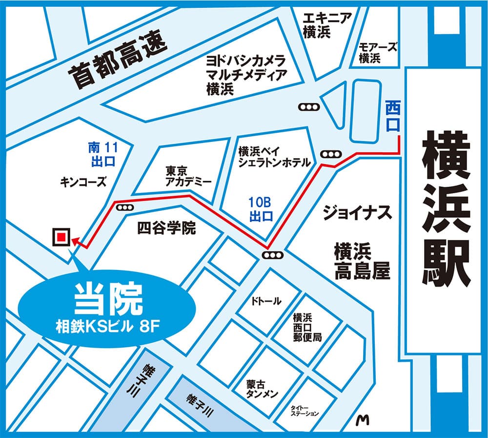 ゆうメンタルクリニック横浜院の周辺地図